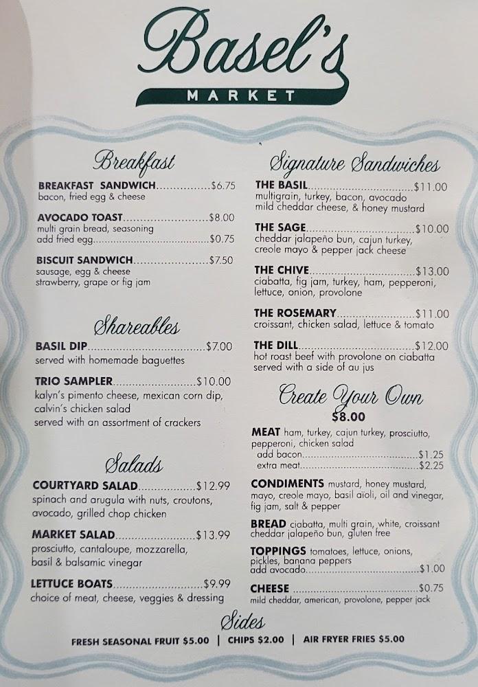 Basel's Market Menu image 1